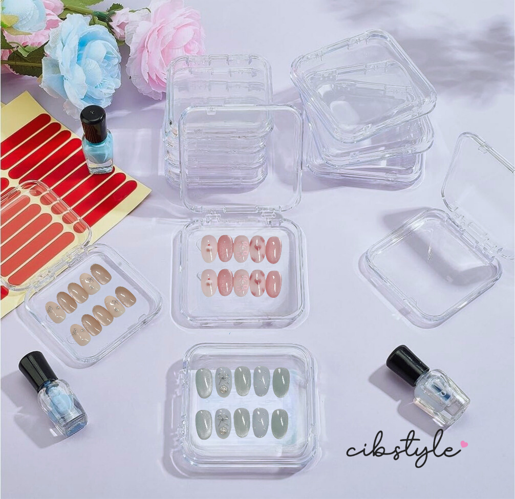 CIBSTYLE Clear Press On Nails Storage Boxes