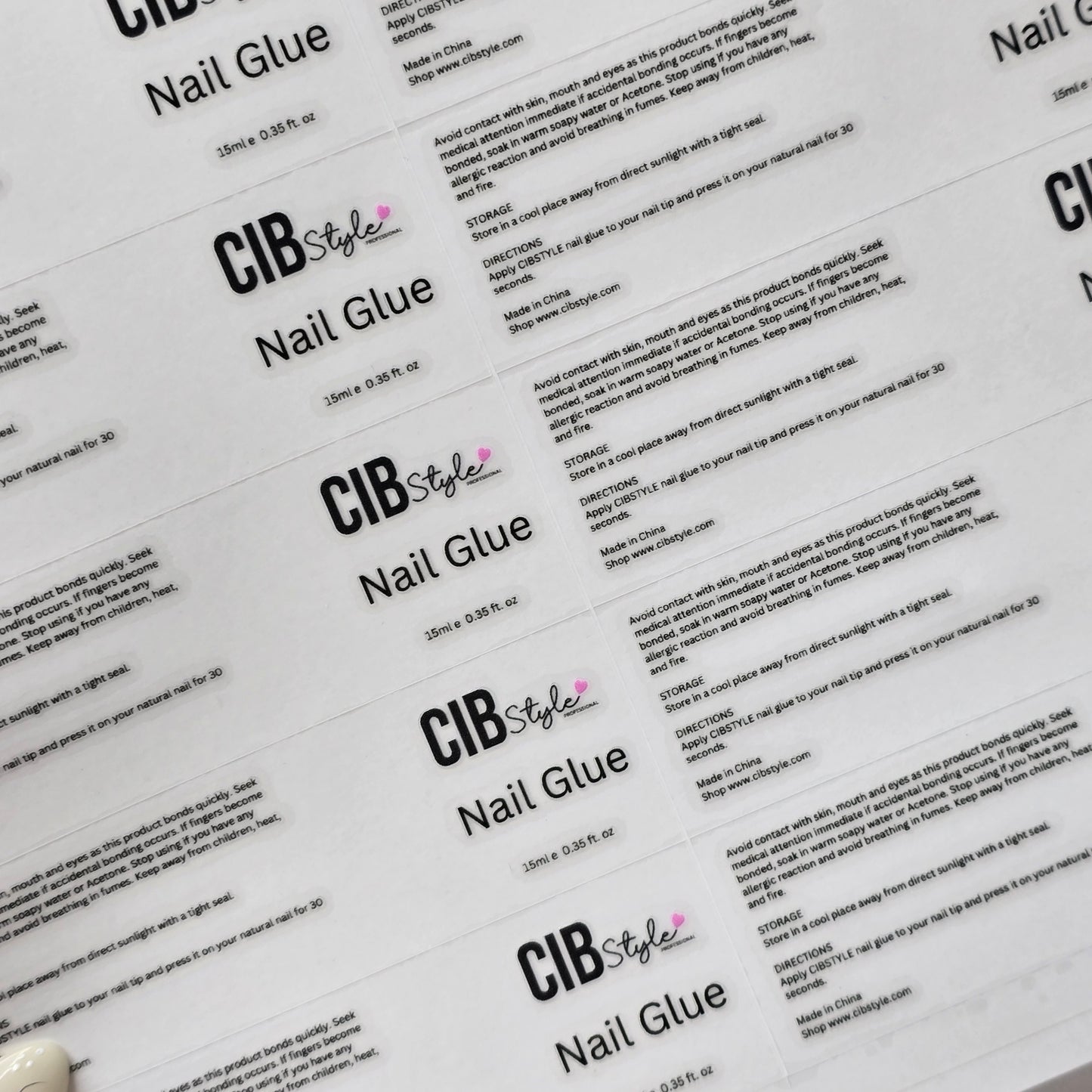 UV TRANSFER LABELS (size 99mm x 28mm)
