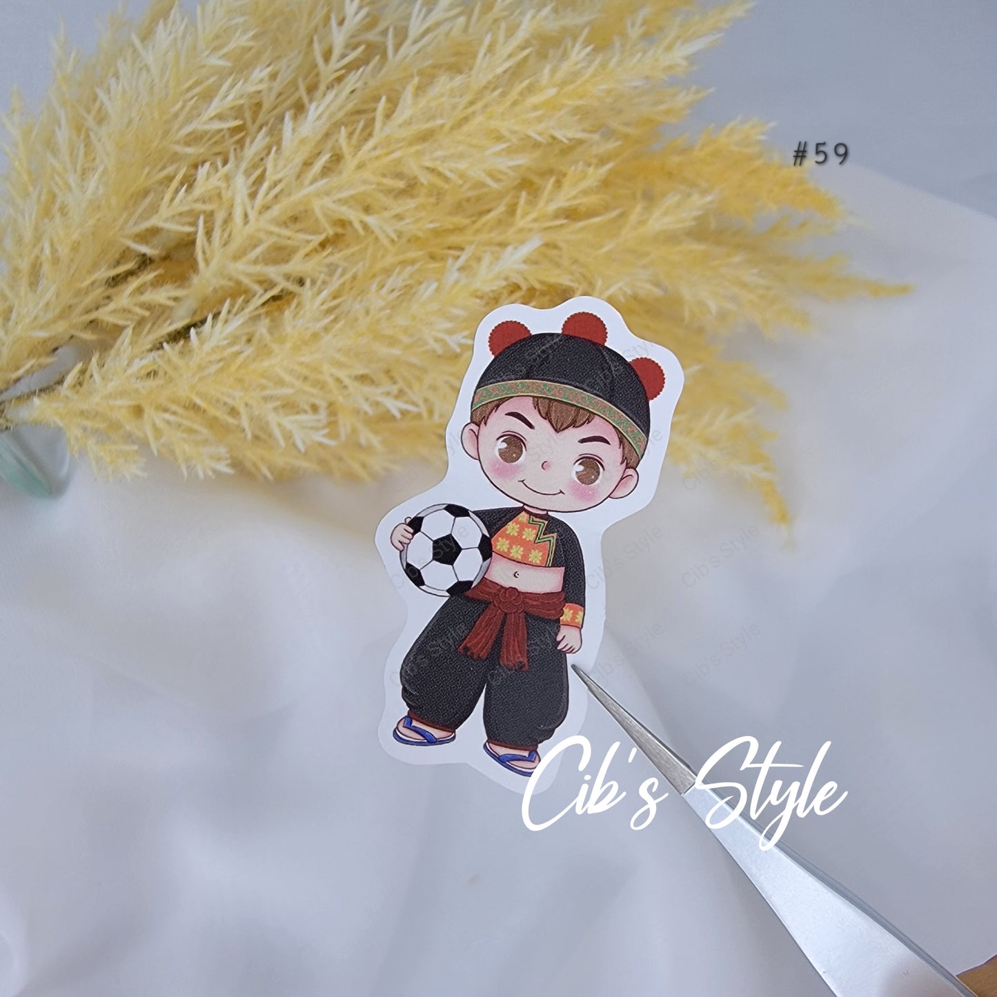Cute Hmong Boys and Girls Waterproof Stickers (10 different style)