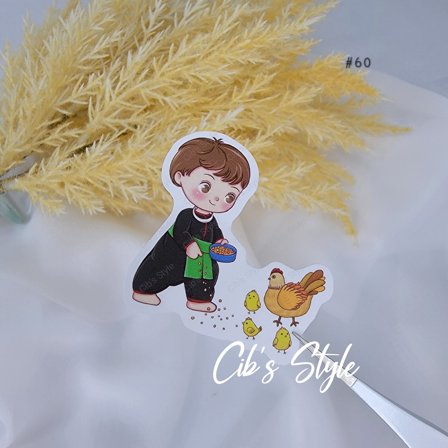 Cute Hmong Boys and Girls Waterproof Stickers (10 different style)