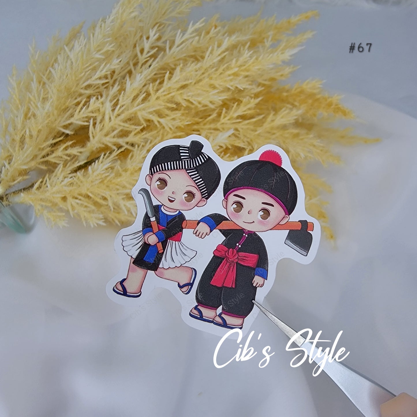 Cute Hmong Couple Stickers (21 style)