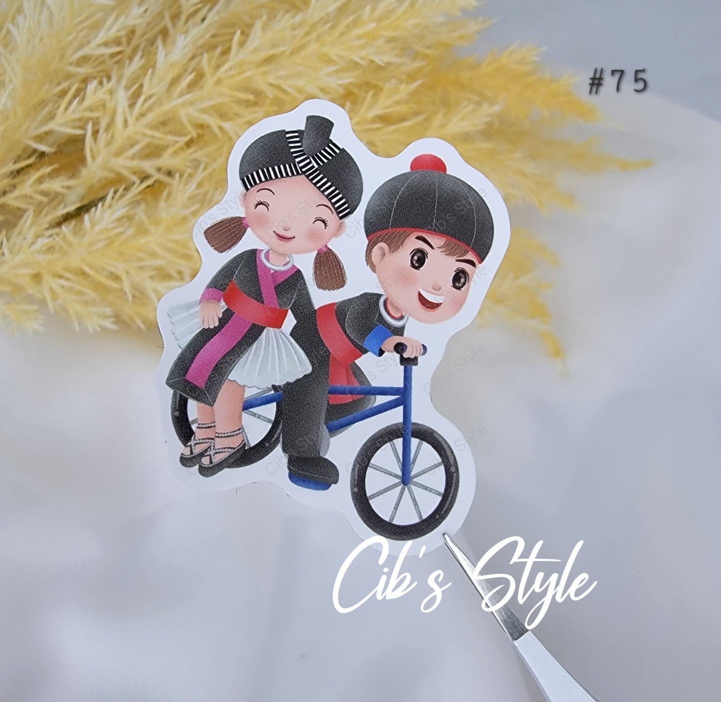 Cute Hmong Couple Stickers (21 style)