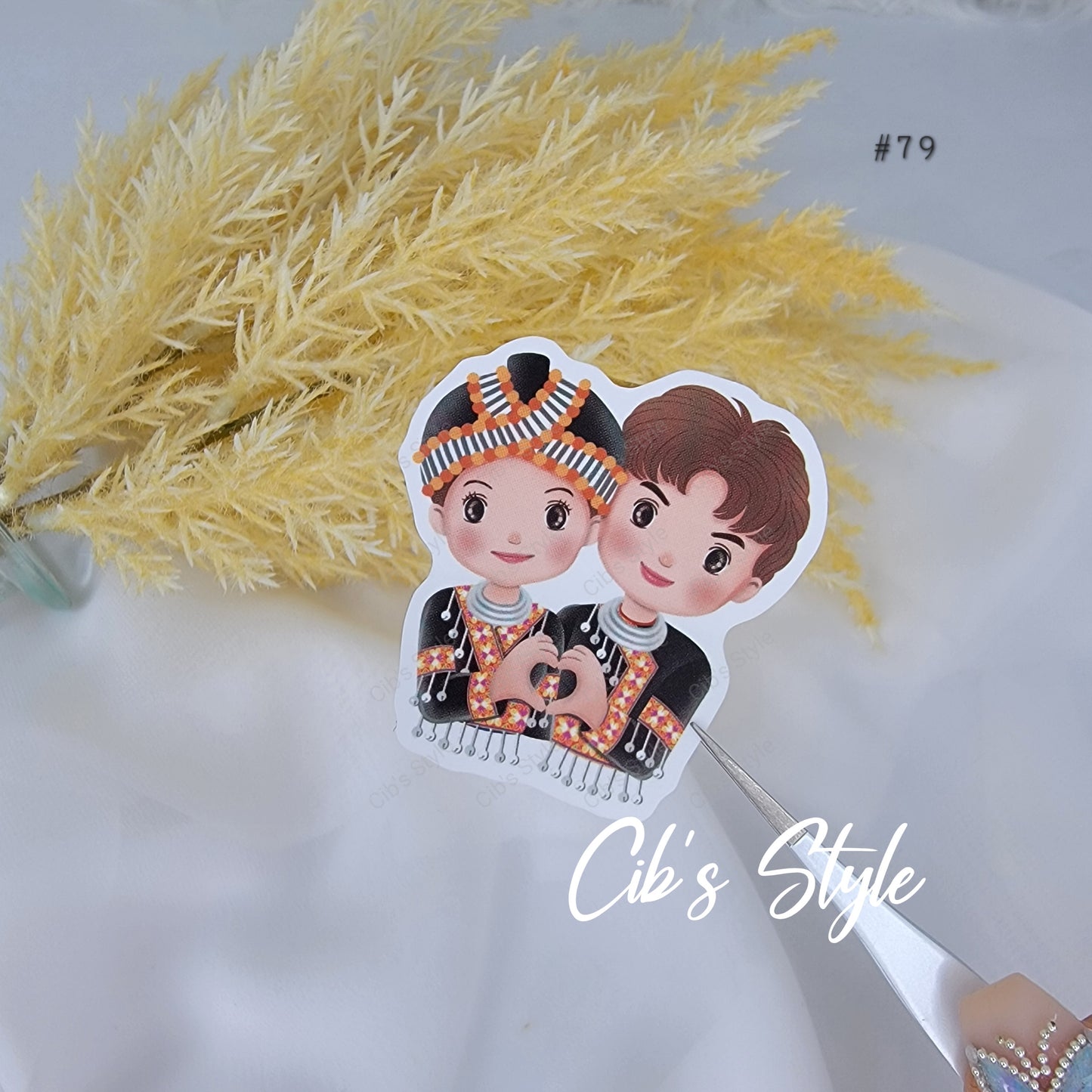 Cute Hmong Couple Stickers (21 style)