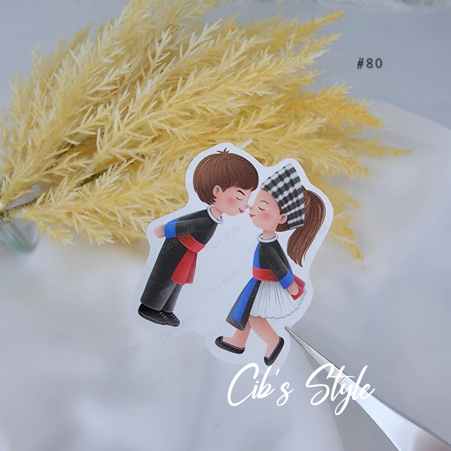 Cute Hmong Couple Stickers (21 style)