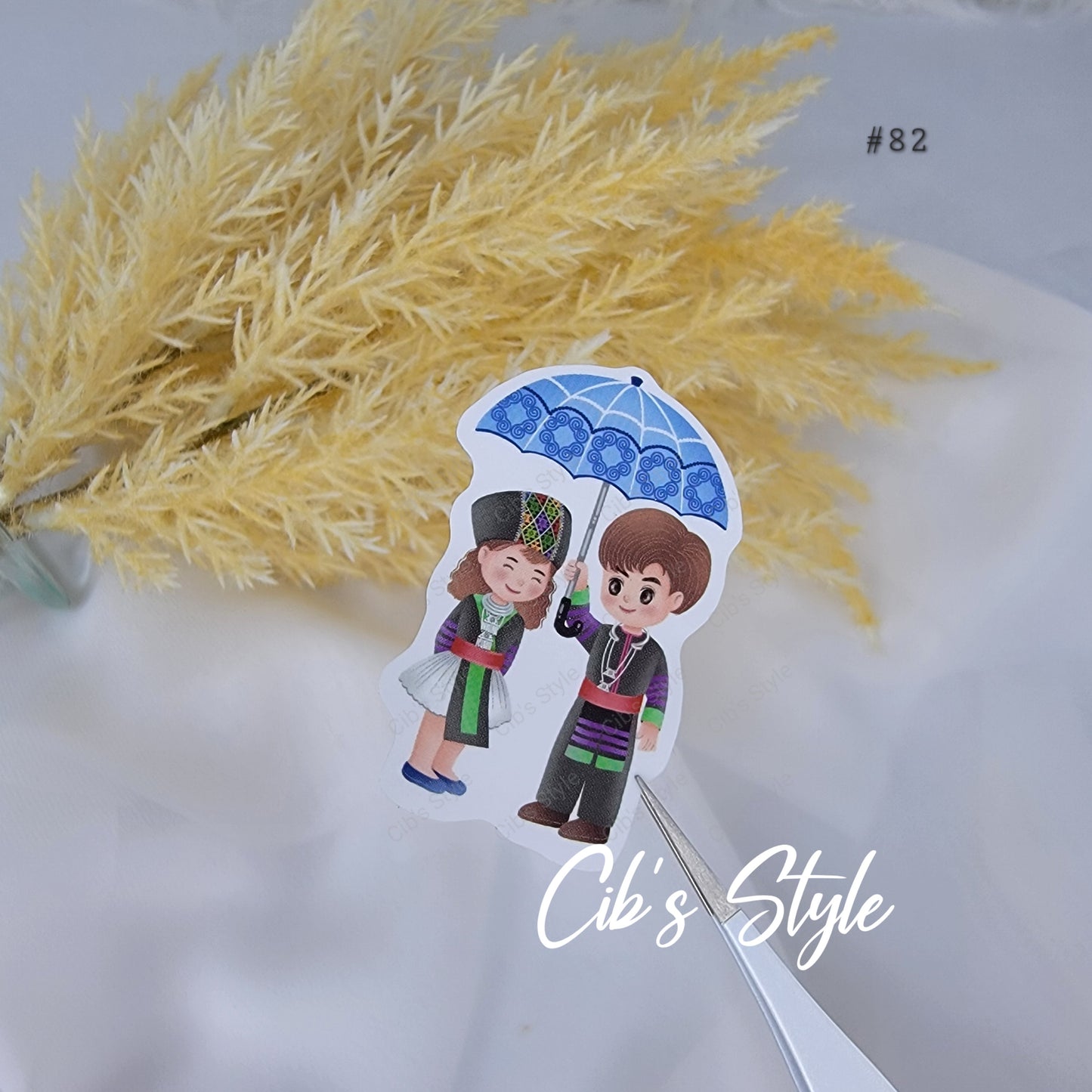 Cute Hmong Couple Stickers (21 style)