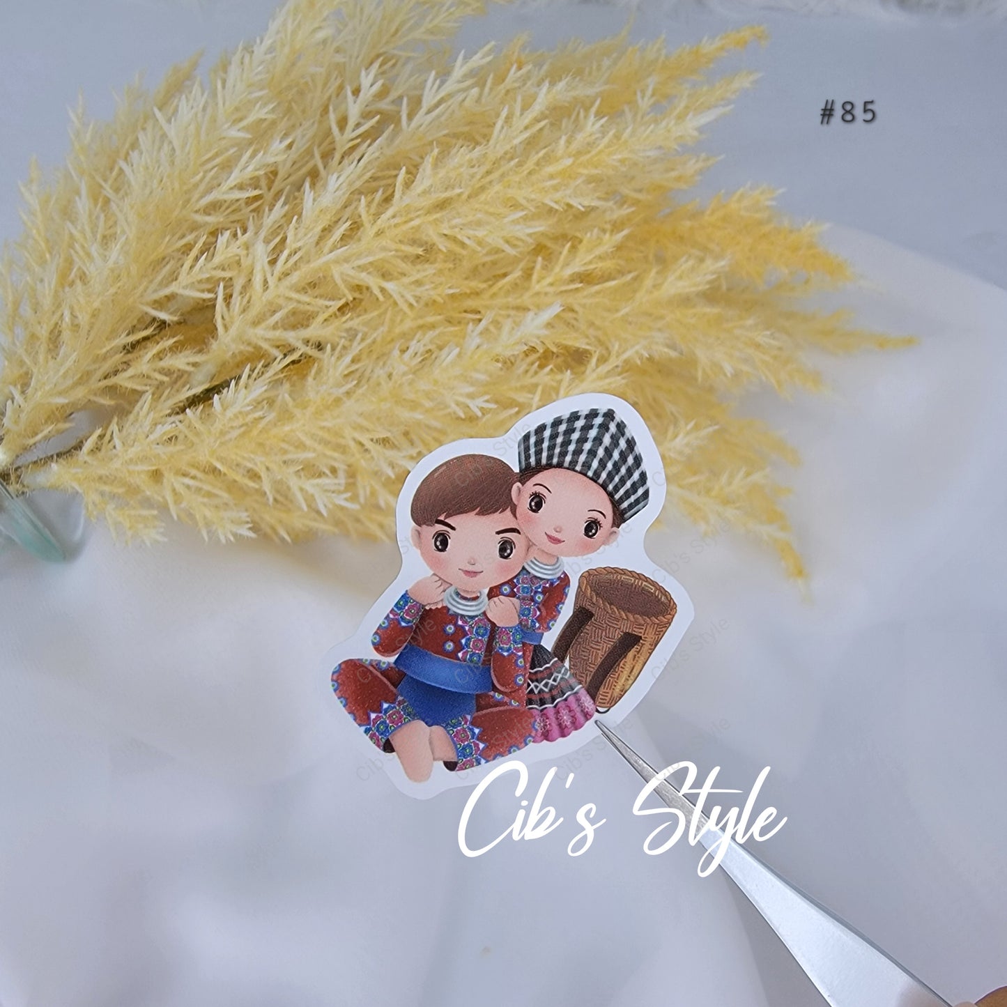 Cute Hmong Couple Stickers (21 style)