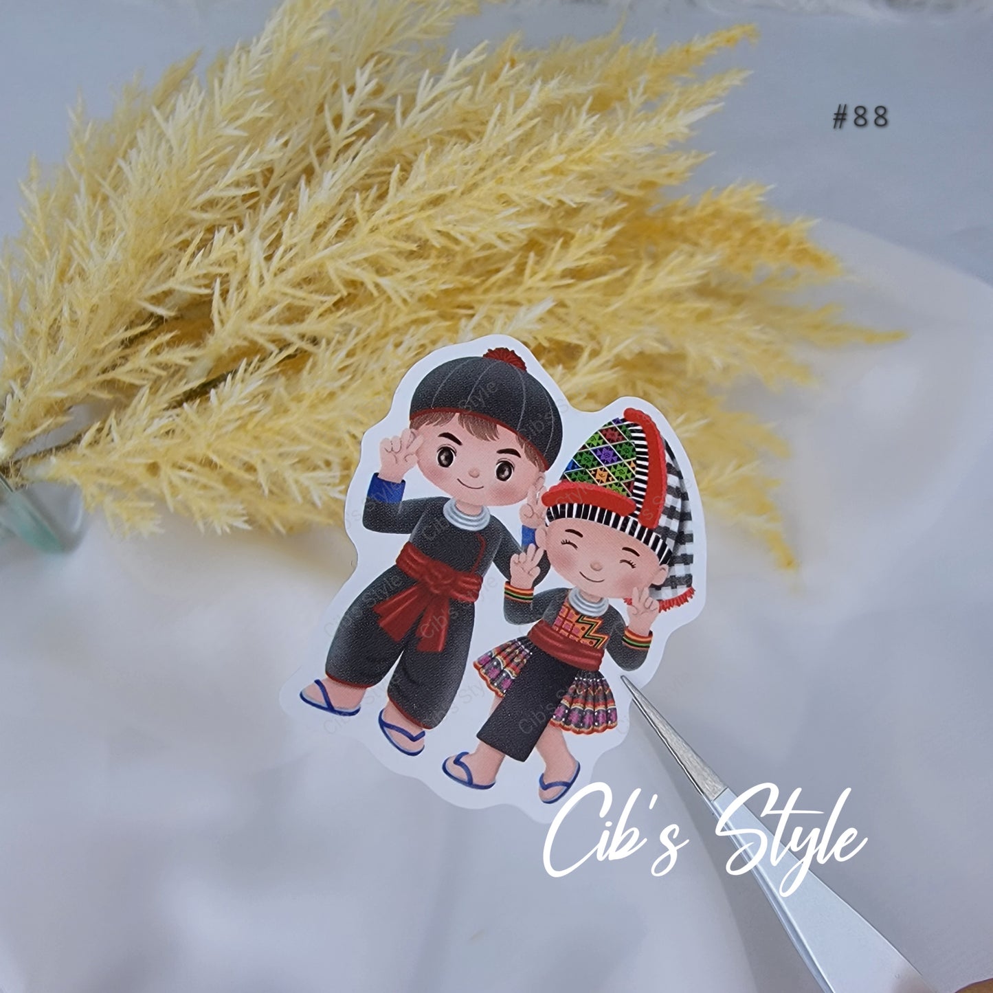 Cute Hmong Couple Stickers (21 style)