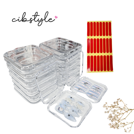 CIBSTYLE Clear Press On Nails Storage Boxes