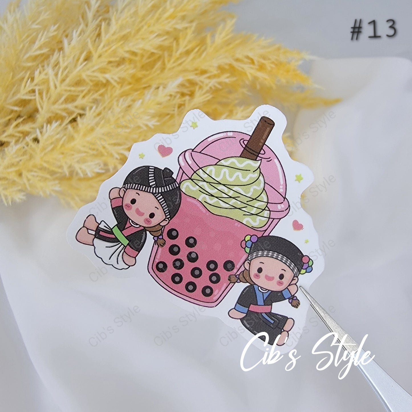 Hmong Boba & Foods Stickers (35 different style)