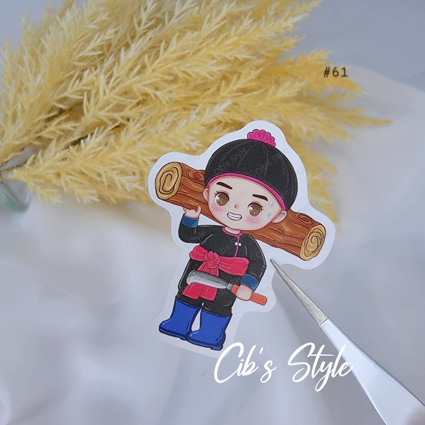 Cute Hmong Boys and Girls Waterproof Stickers (10 different style)