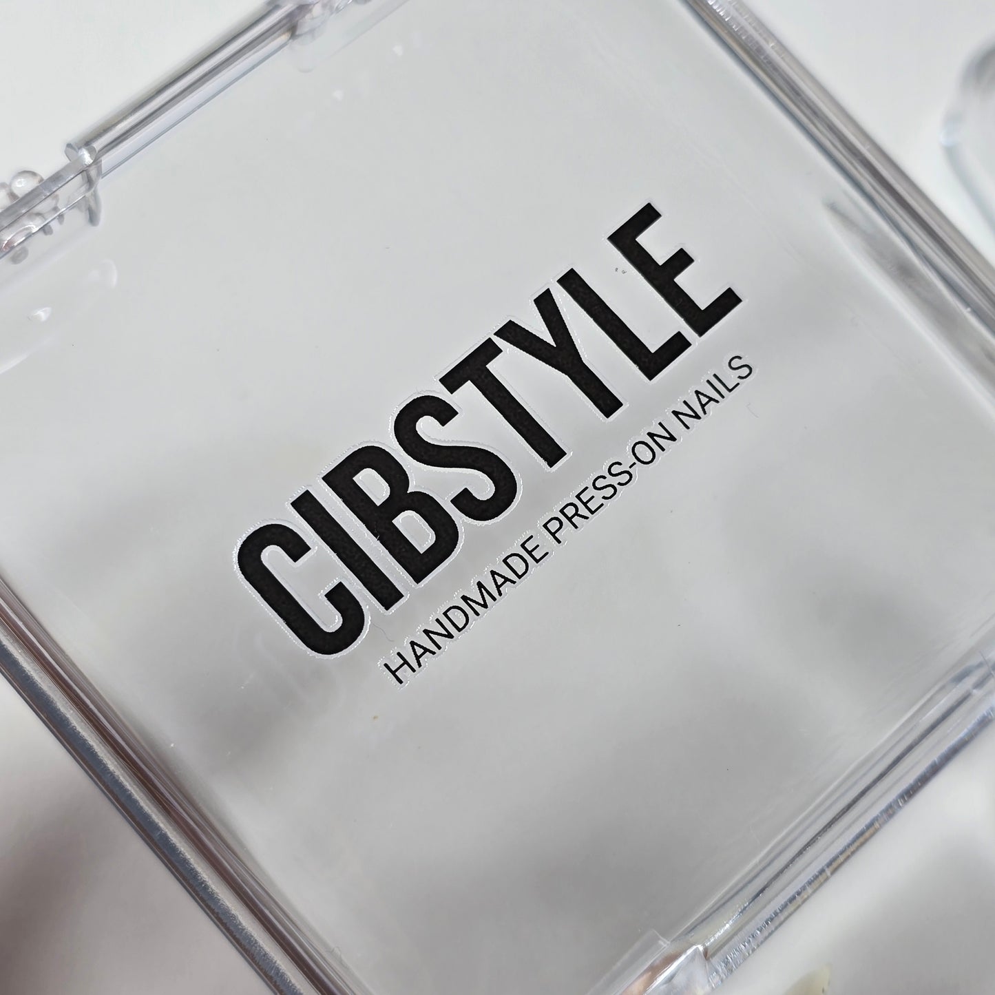 CIBSTYLE Clear Press On Nails Storage Boxes With Customized Logo (UV Transfer Labels)
